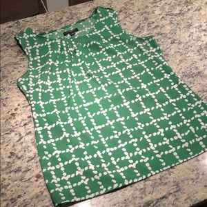 Green/ White Banana Republic Top